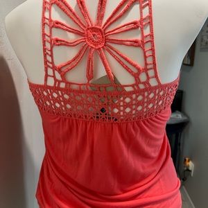 Size Small Express Coral tank top with design back
